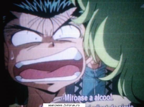Yusuke - funny poza pun shi eu - Yu Yu Hakusho